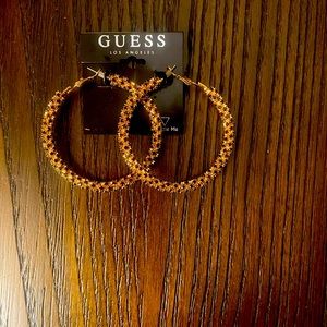 NEW Guess gold hoop earrings